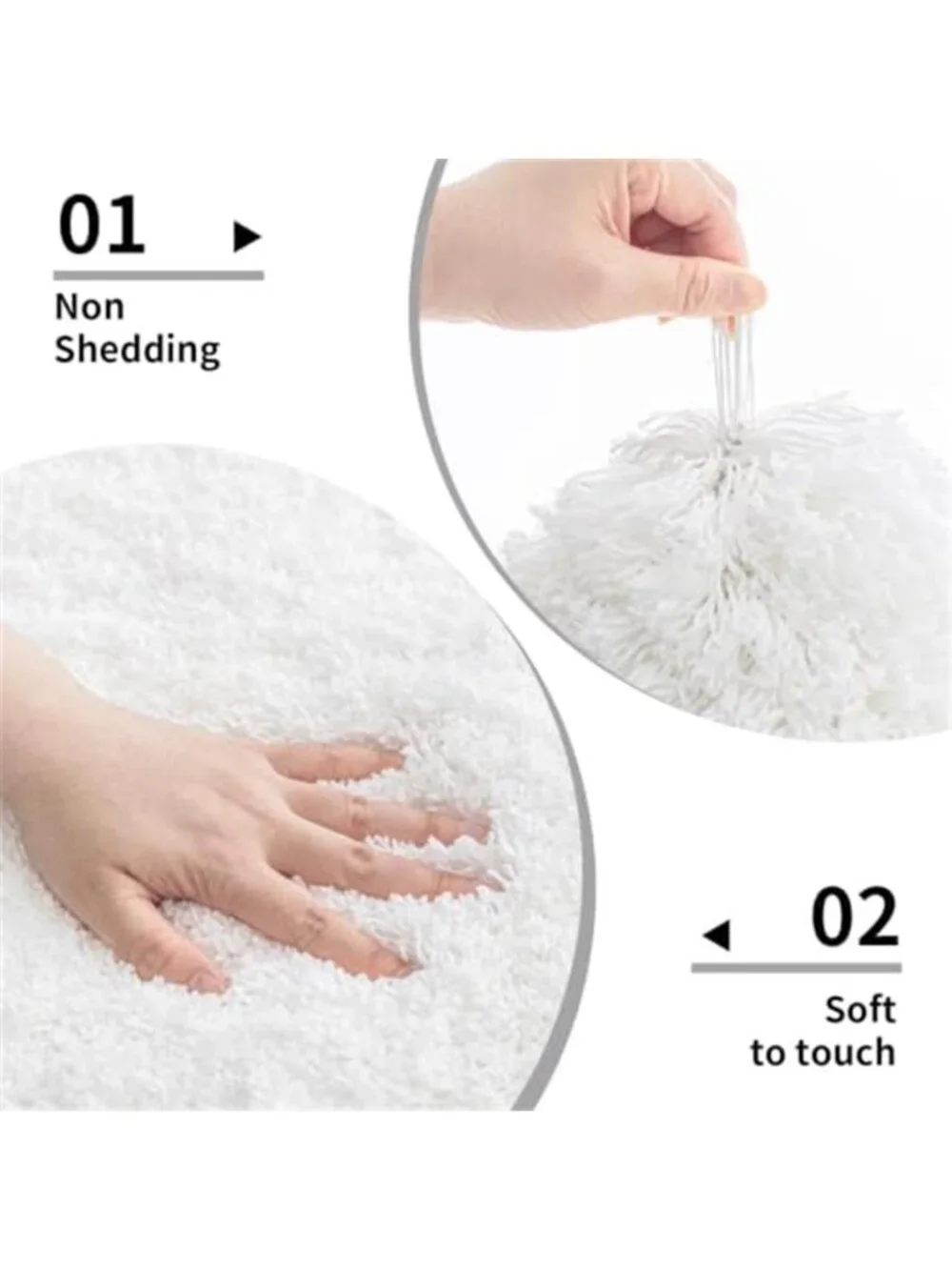 17 x 24 Bathroom Rug Extra Thick Plush Microfiber Bath Mat Absorbent Non Slip